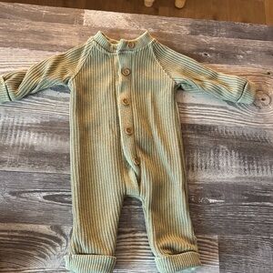 Cozy Green  Cable knit Kids One Piece